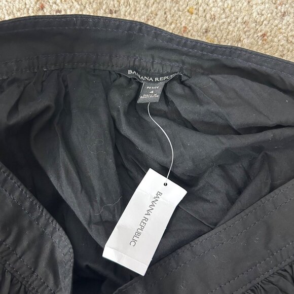 NEW Banana Republic Black A-line Full Midi Skirt Classic Size 4 Petite Women's - Picture 4 of 4